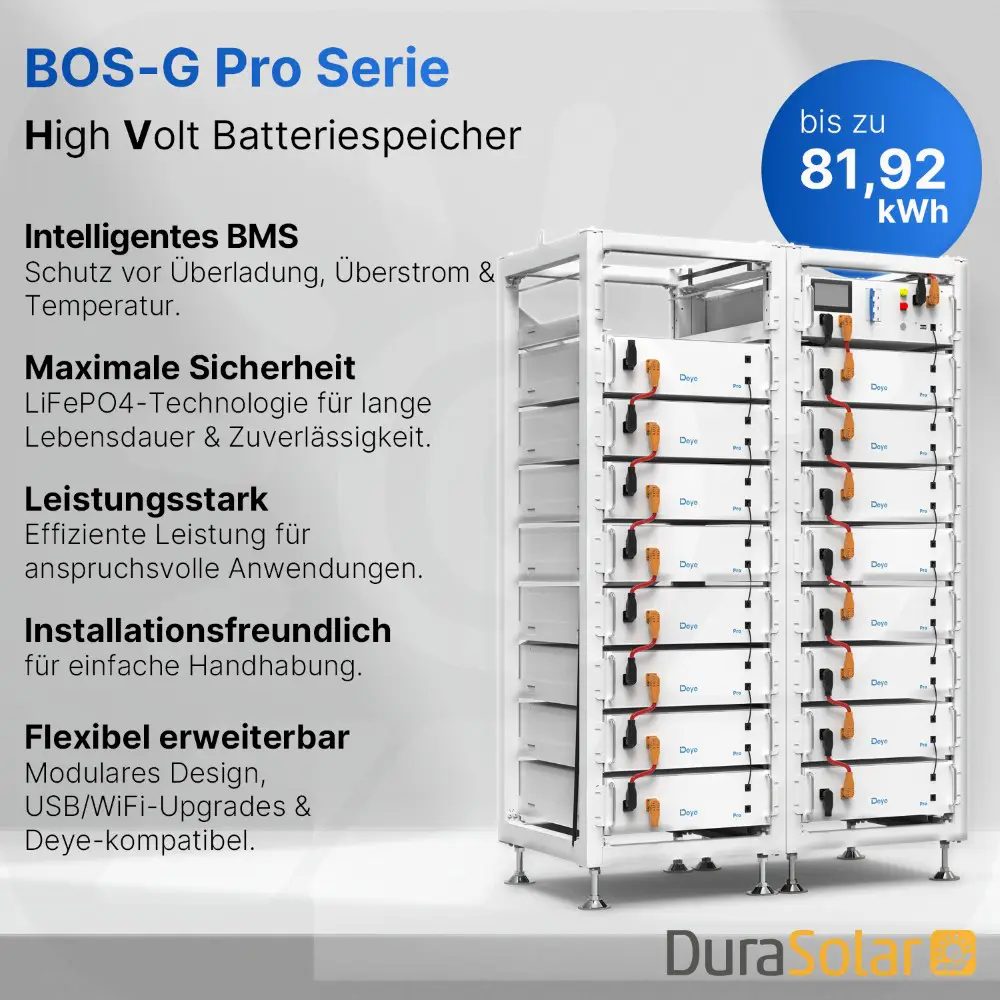 Deye BOS-G Pro 81,92kWh - Speicher System SET 