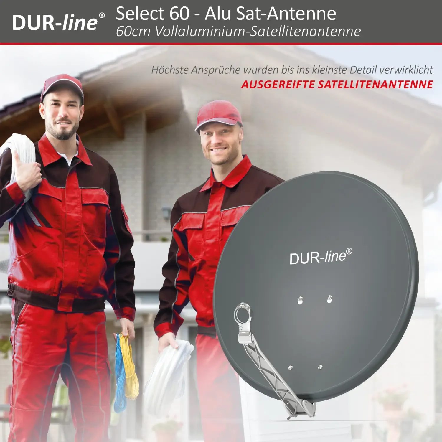 DUR-line Select 60/65 Anthrazit - Alu Sat-Reflektor