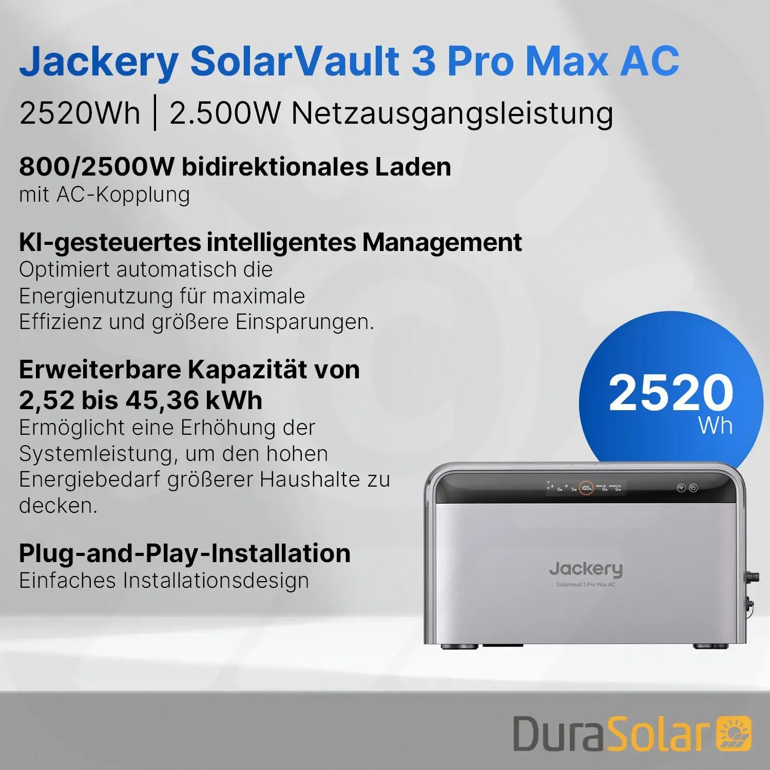 Jackery SolarVault 3 Pro Max AC Set - 2,5kWh 