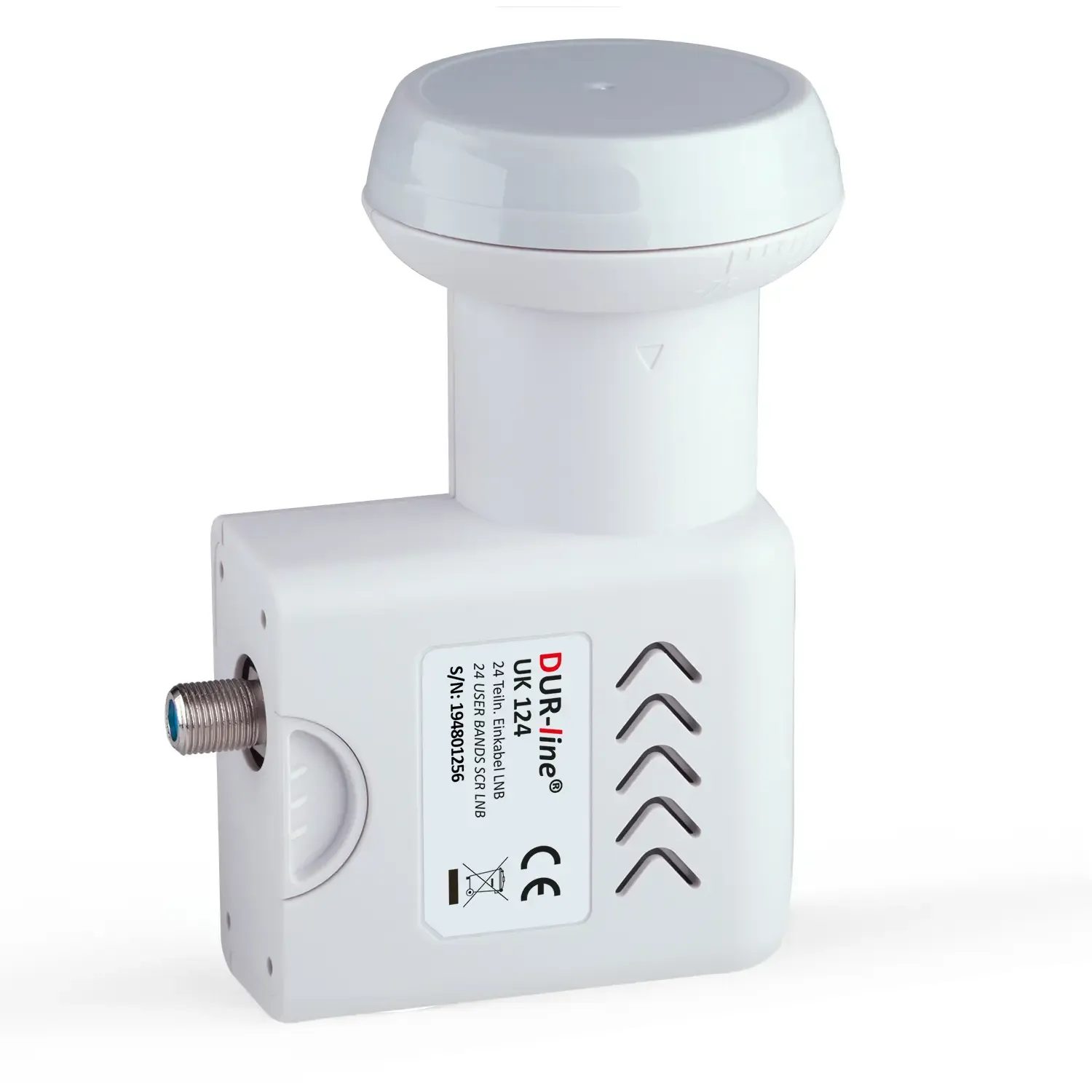 DUR-line UK 124 Unicable LNB – stehend mit Schatten