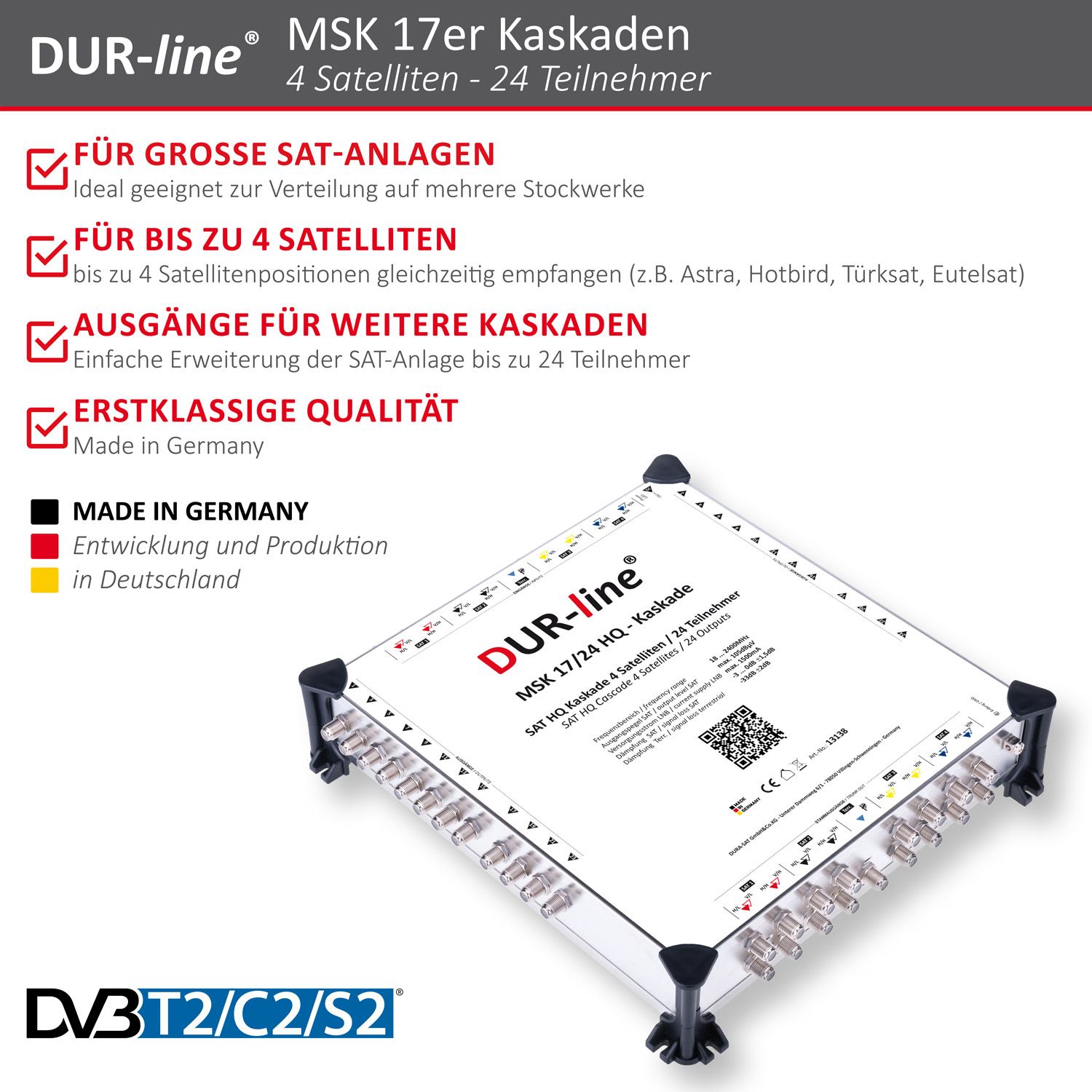 DUR-line MSK 17/24 HQ - Kaskade – Produktmerkmale im Überblick DUR-line MSK 17/24 HQ - Kaskade – Produktmerkmale im Überblick