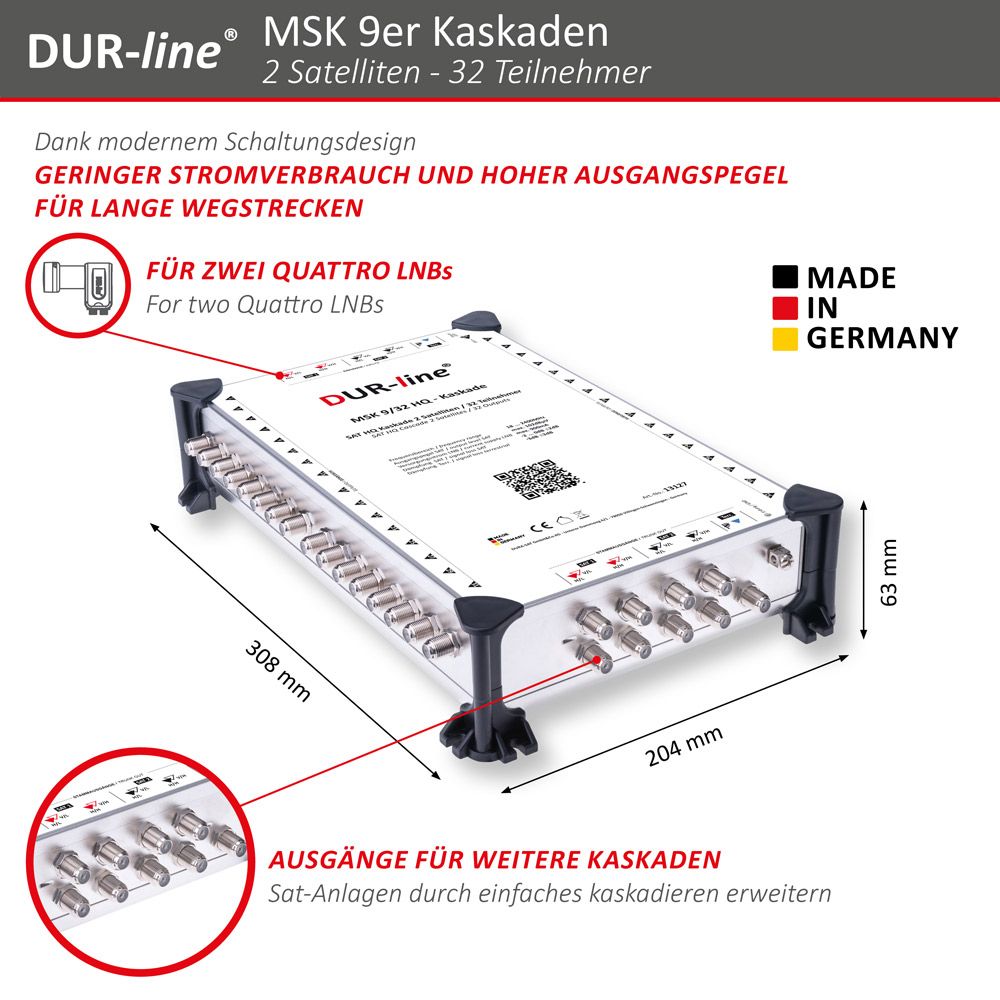DUR-line MSK 9/32 HQ - Kaskade – Abmessungen