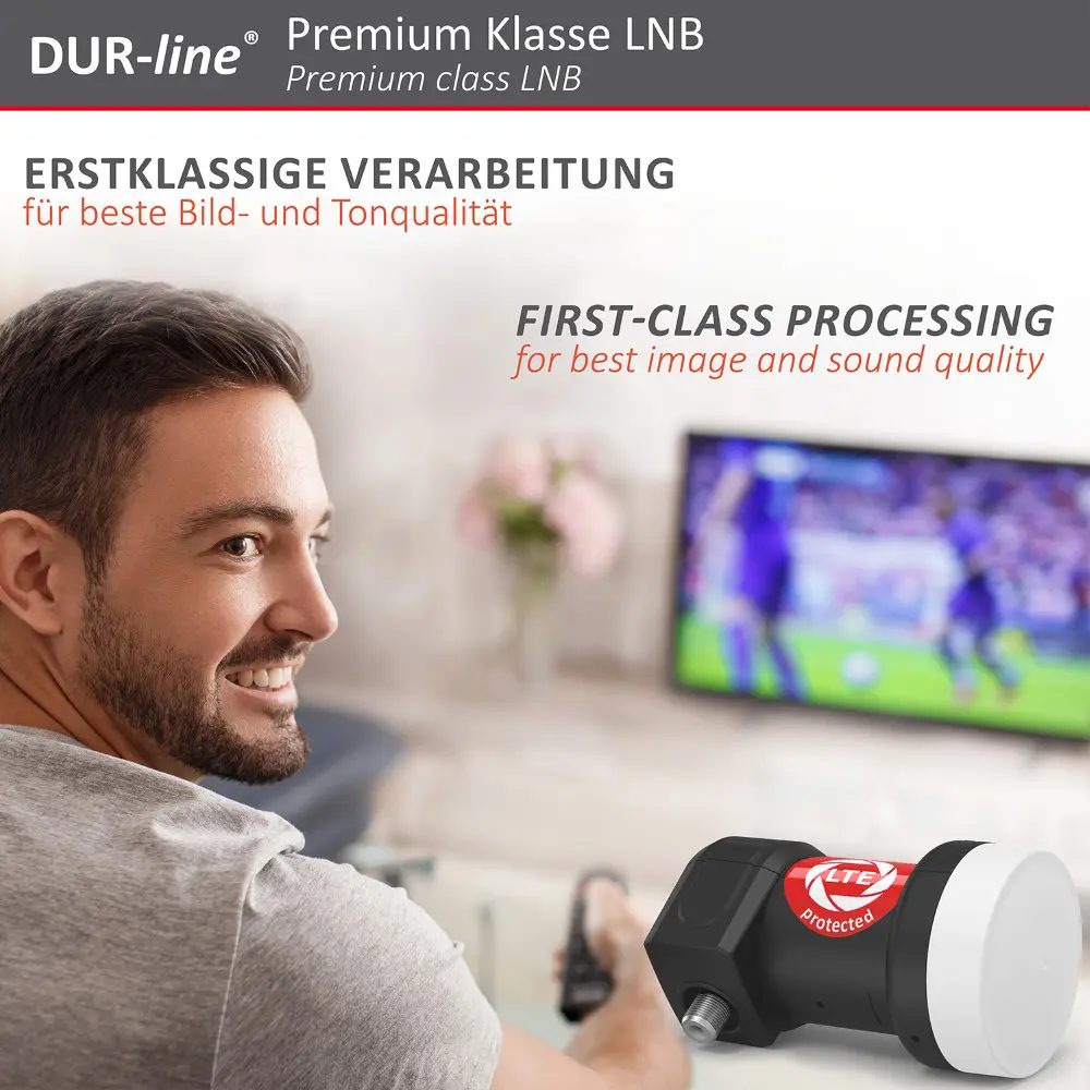 DUR-line MDA 60 Hellgrau - Sat-Komplettanlage mit Single LNB