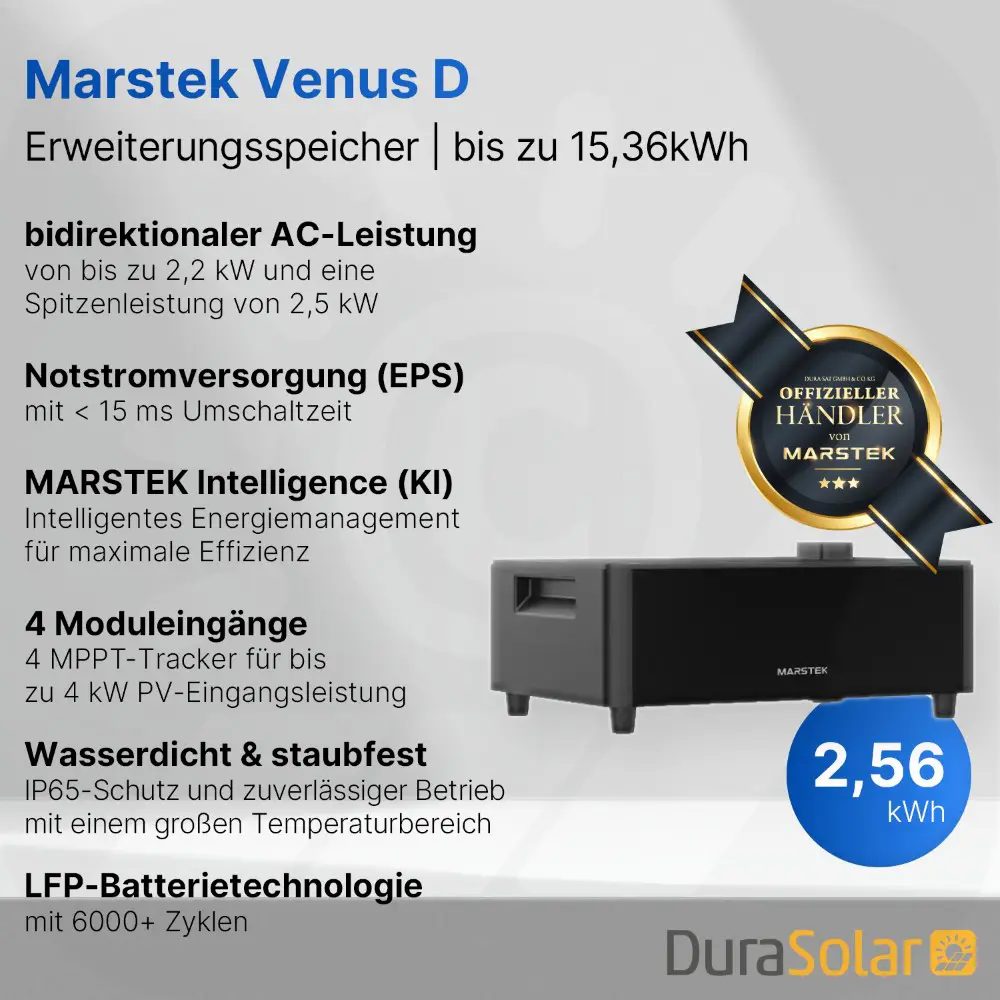 Marstek Venus D (Erweiterungsspeicher) - Balkonkraftwerk-Speicher Marstek Venus D (Erweiterungsspeicher) - Balkonkraftwerk-Speicher