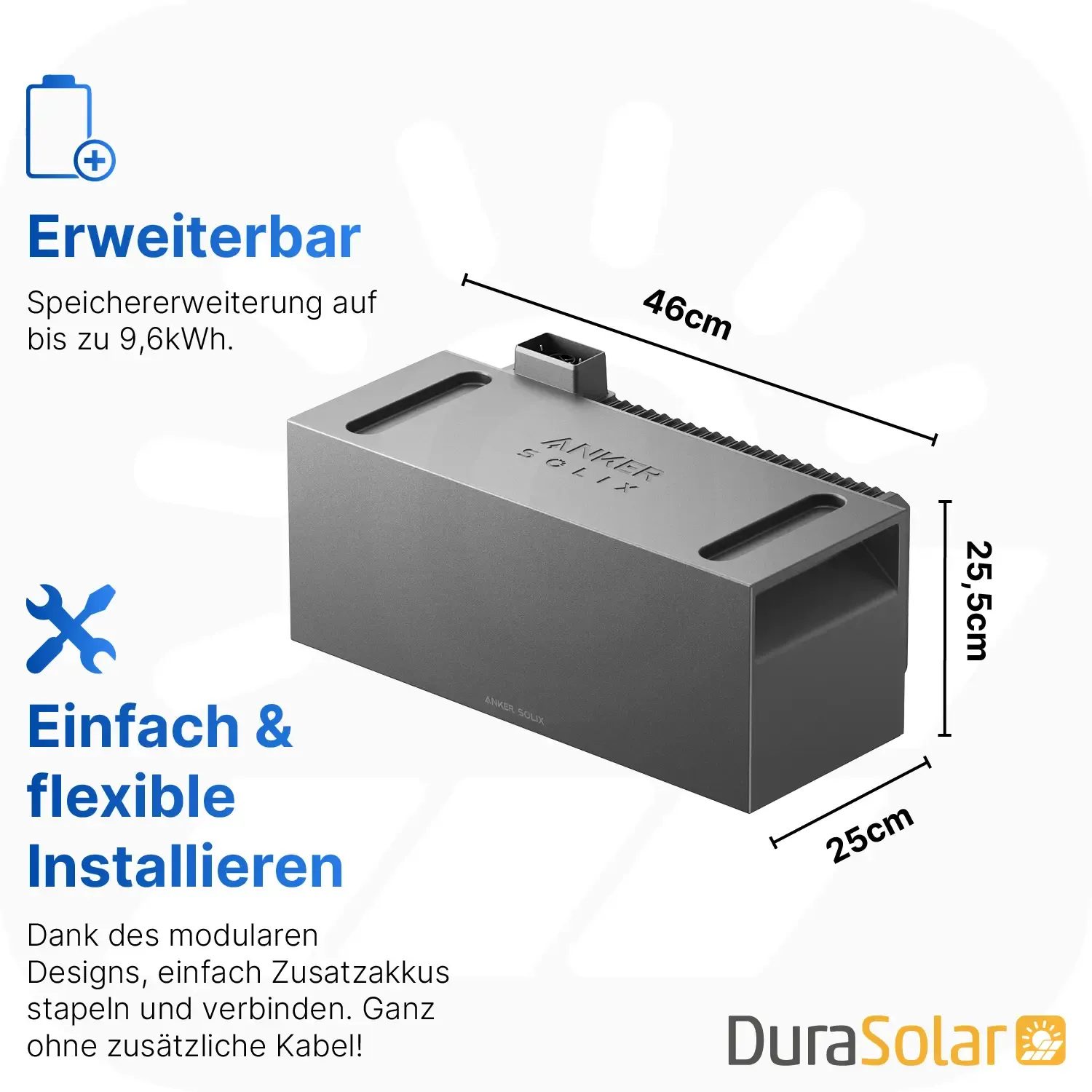 Anker SOLIX Solarbank - BP1600 - Erweiterungsbatterie - PV-Speicher Anker SOLIX Solarbank - BP1600 - Erweiterungsbatterie - PV-Speicher
