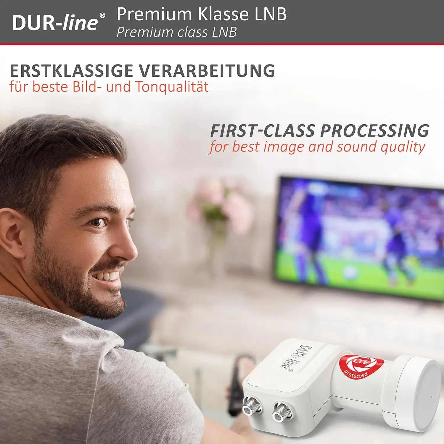 DUR-line +Ultra Twin white LNB – im Wohnzimmer im Einsatz