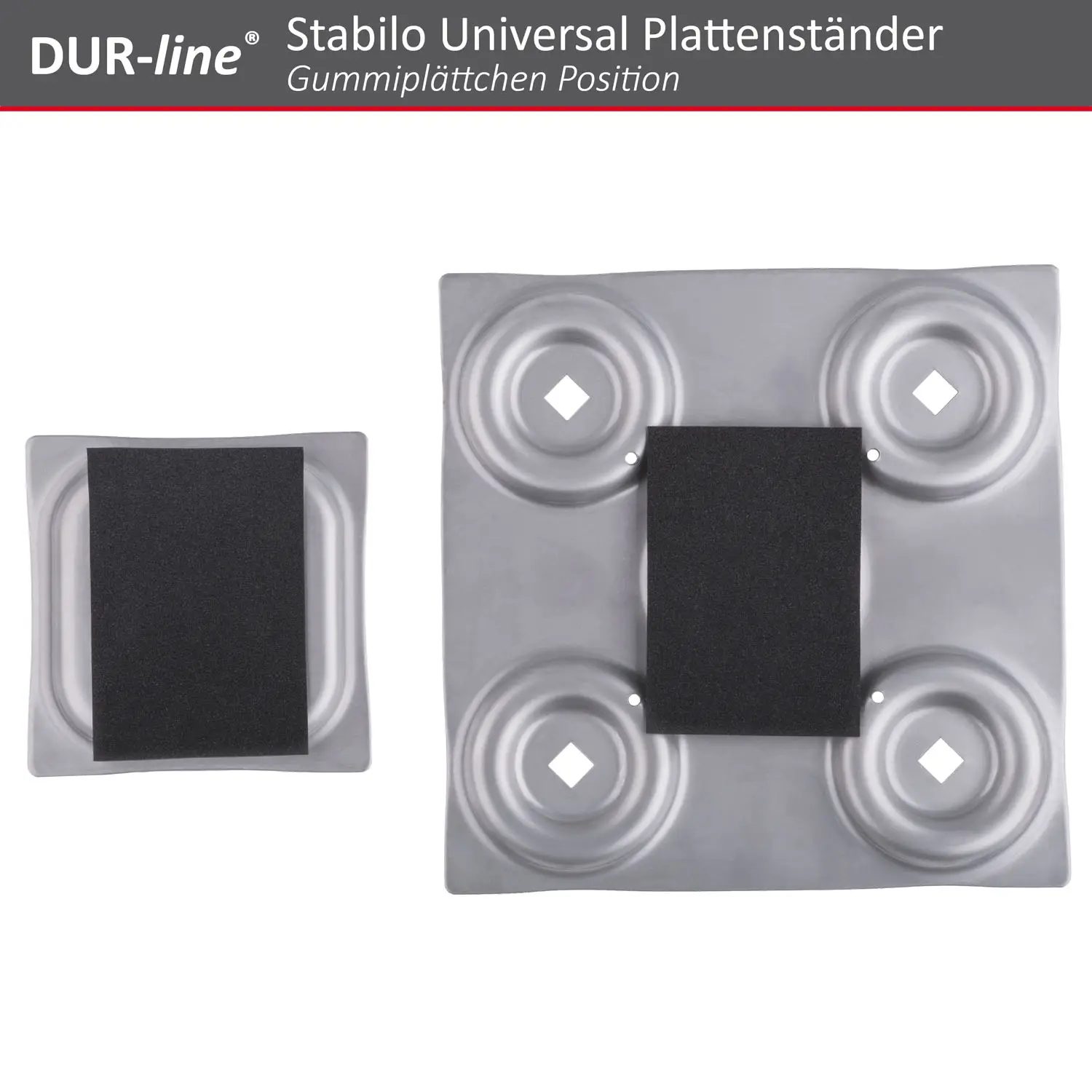 DUR-line Stabilo 4PL Edelstahl - Universal Plattenständer