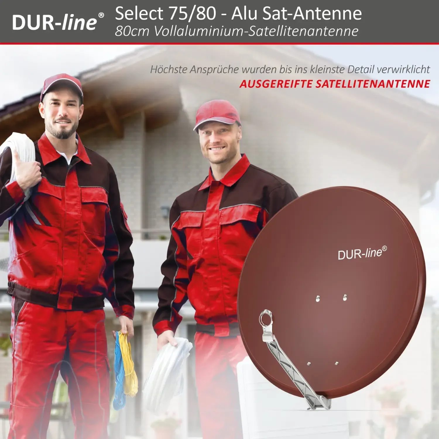 DUR-line Select 75/80 Rot - Alu Sat-Reflektor