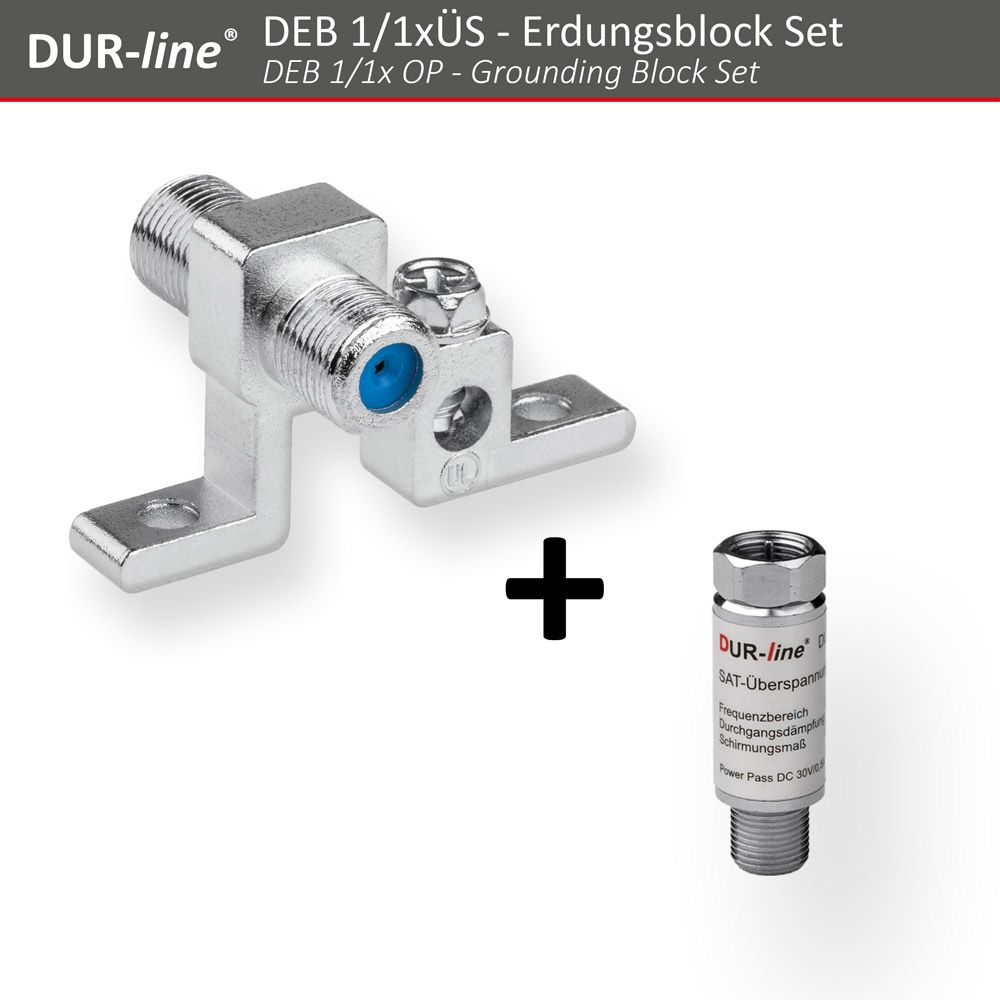 DUR-line DEB 1/1xÜS - Erdungsblock Set – Produktansicht