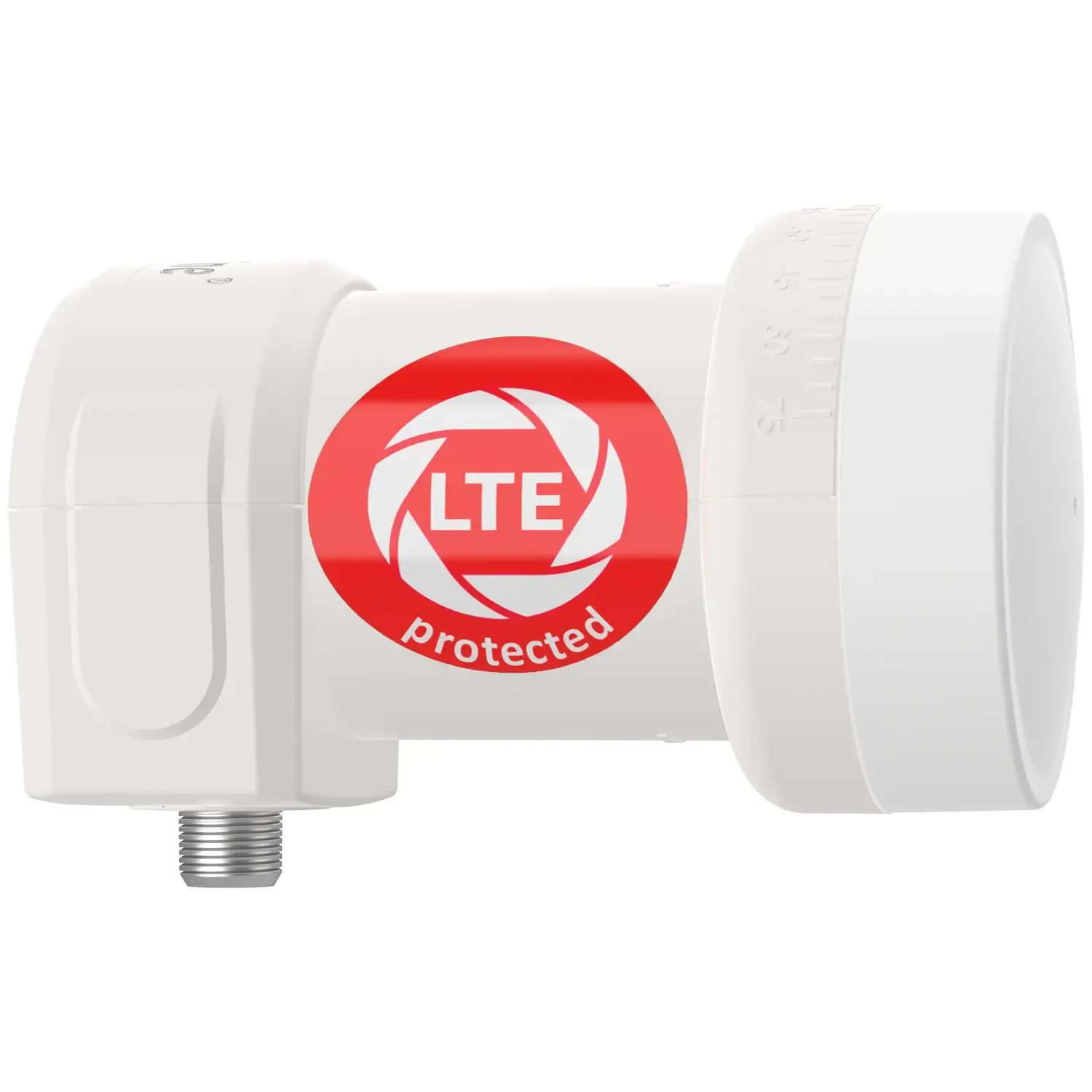 DUR-line +Ultra Single white LNB – Perspektive von vorn DUR-line +Ultra Single white LNB – Perspektive von vorn