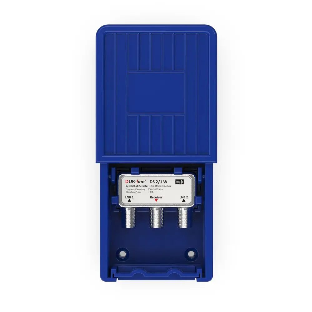 DUR-line DS 2/1 W DiSEqC-Schalter – Draufsicht DUR-line DS 2/1 W DiSEqC-Schalter – Draufsicht