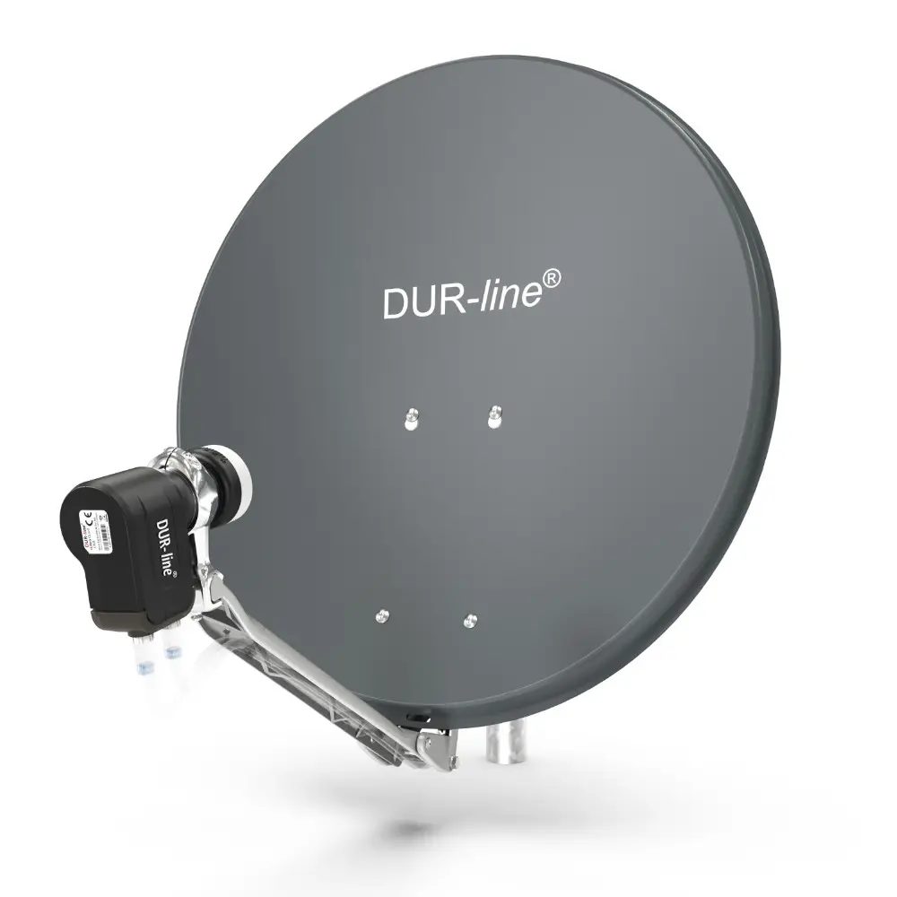 DUR-line Select 60/65 Anthrazit - Sat-Komplettanlage mit Twin LNB