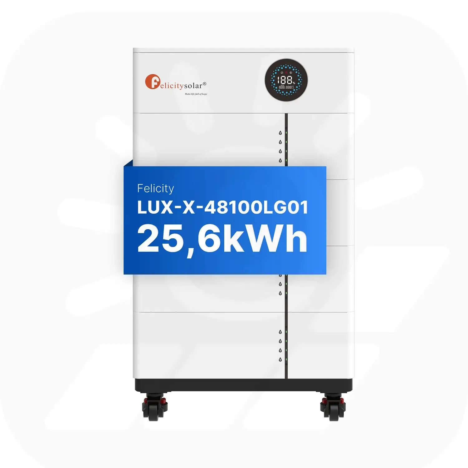 Felicity 25,6kWh PV-Speicher - LUX-X-48100LCG01 - Erweiterbare 48/51,2V LiFePO4 Batterie für Solaranlagen
