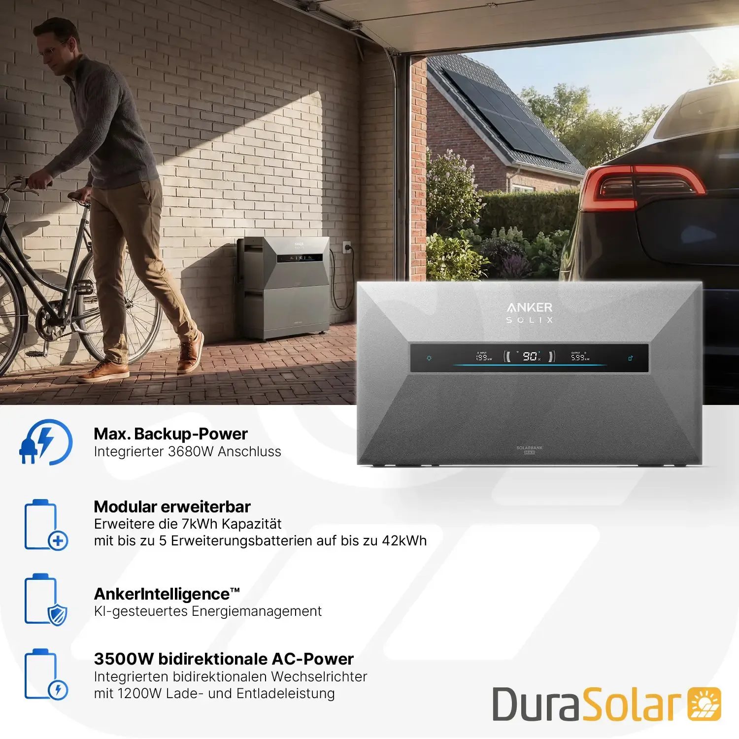 Anker SOLIX Solarbank Max AC - 7kWh - All-in-One - Plug&Play Heimspeicher für Solarnachrüstung Anker SOLIX Solarbank Max AC - 7kWh - All-in-One - Plug&Play Heimspeicher für Solarnachrüstung