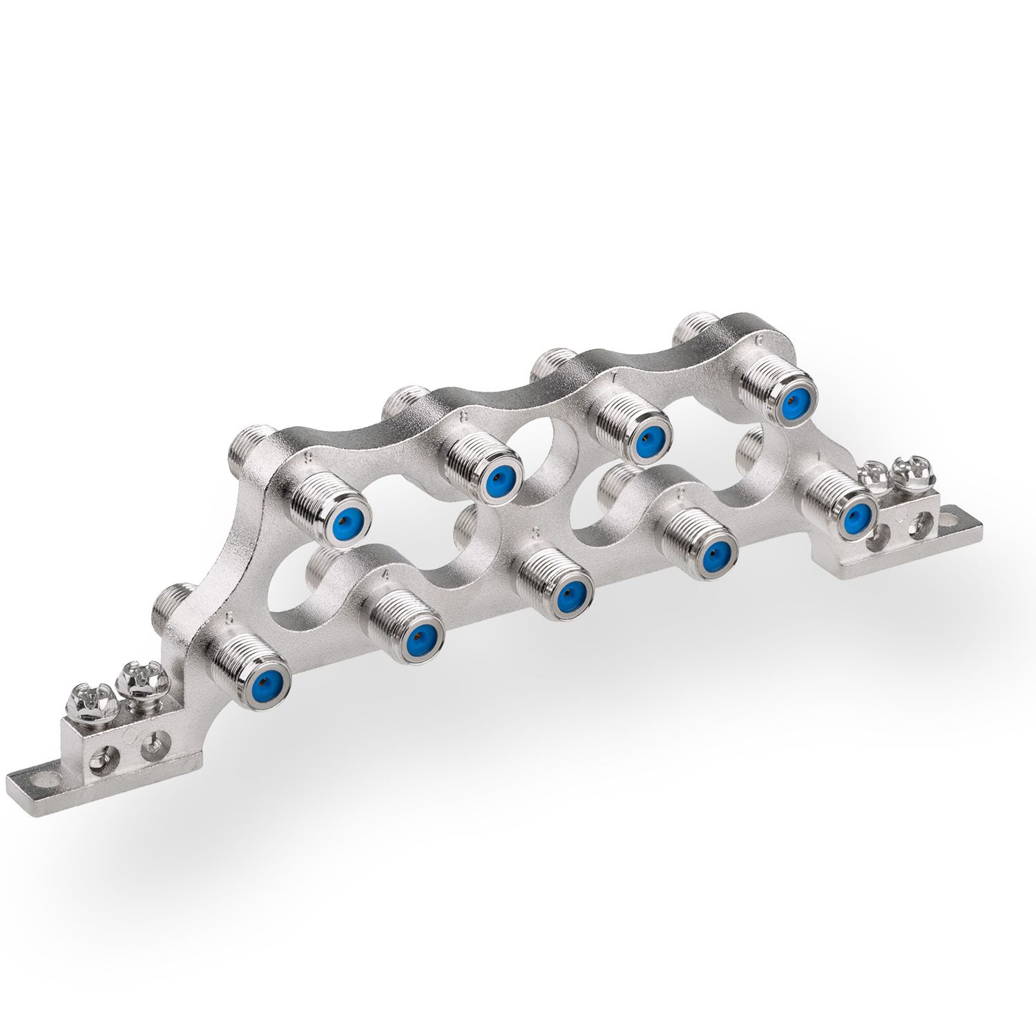 DUR-line DEB 9 Guss Erdungsblock – Produktansicht mit Schlagschatten