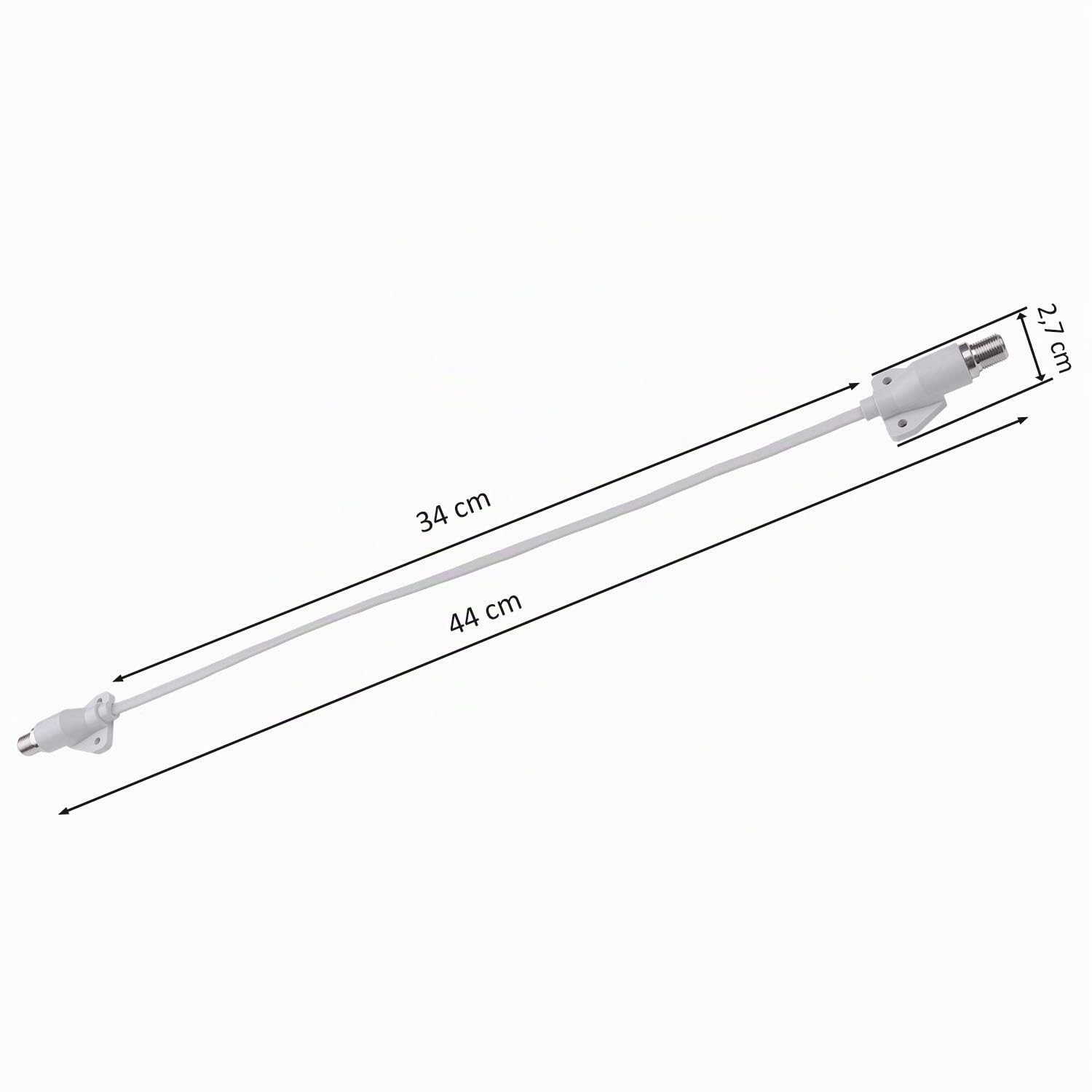 DUR-line FD Profi XL – Abmessungen 34 cm Kabel, 44 cm gesamt