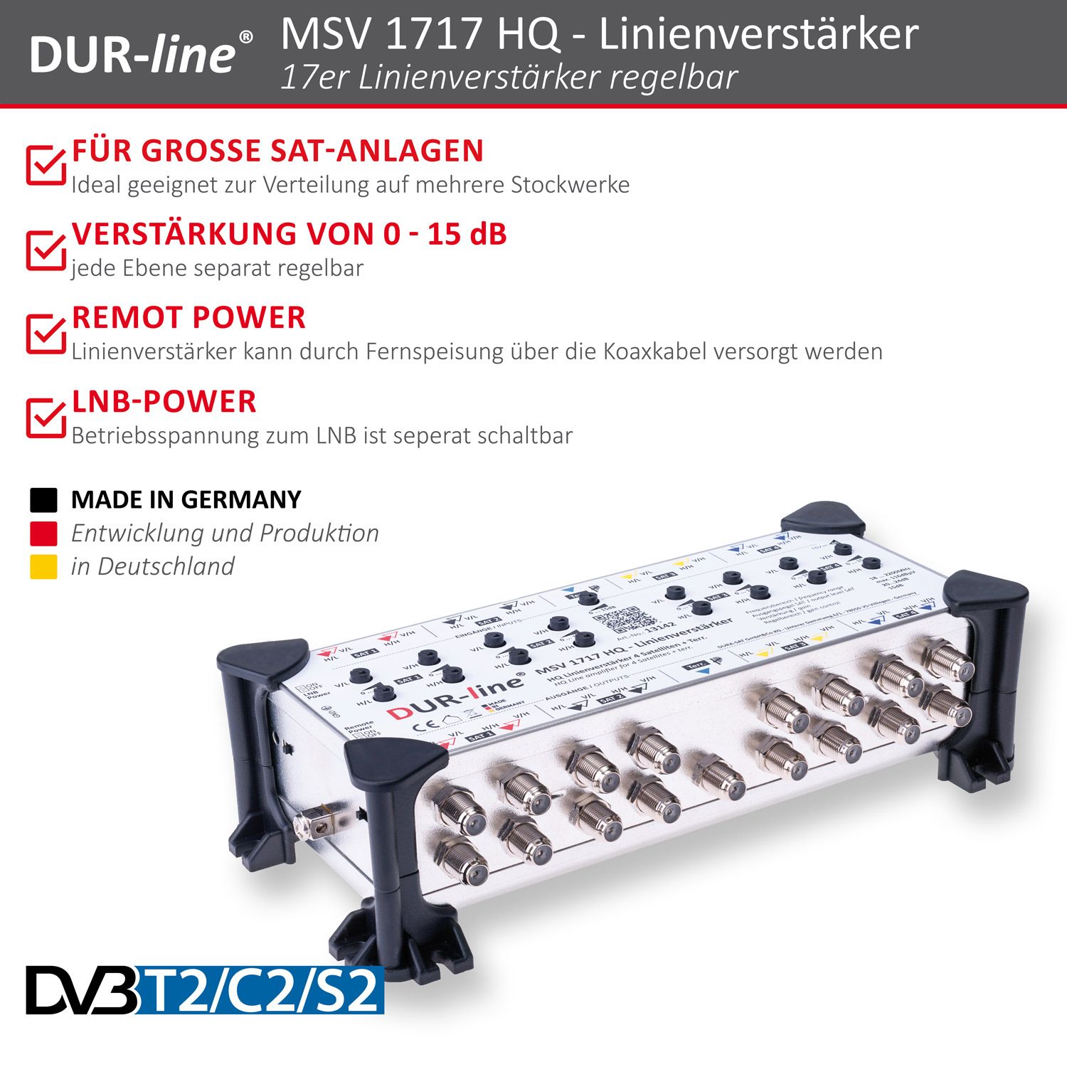 DUR-line MSV 1717 HQ - Linienverstärker – Produktmerkmale im Überblick