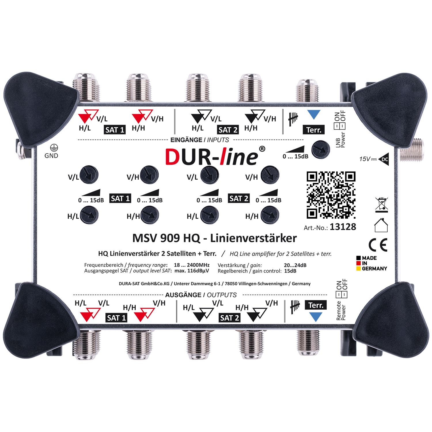 DUR-line MSV 909 HQ - Linienverstärker – Produktansicht 2 DUR-line MSV 909 HQ - Linienverstärker – Produktansicht 2