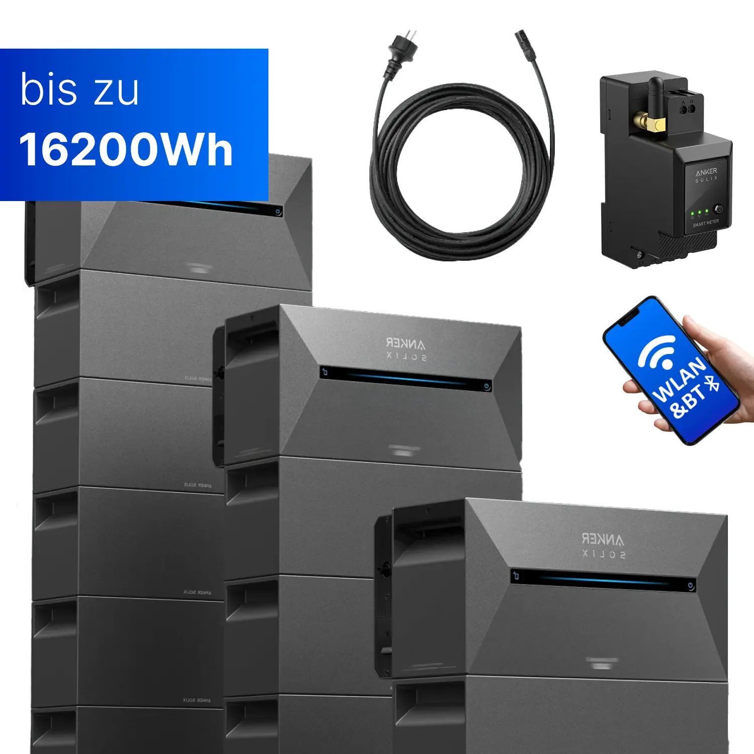 Anker SOLIX Solarbank 3 ink. SmartMeter & Erweiterungsspeicher - E2700 Pro - Balkonkraftwerkspeicher 