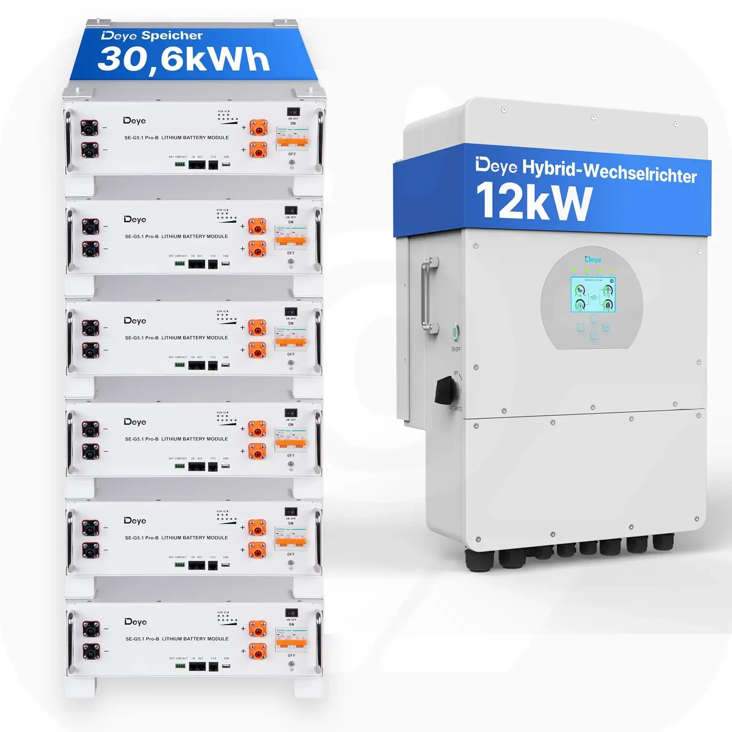 Hybridwechselrichter & ESS SE-G5.1 pro B - Energiespeicher - Set Speicherkapazität : 30 kWh / Wechselrichter-Leistung: 12kW Hybridwechselrichter & ESS SE-G5.1 pro B - Energiespeicher - Set Speicherkapazität : 30 kWh / Wechselrichter-Leistung: 12kW
