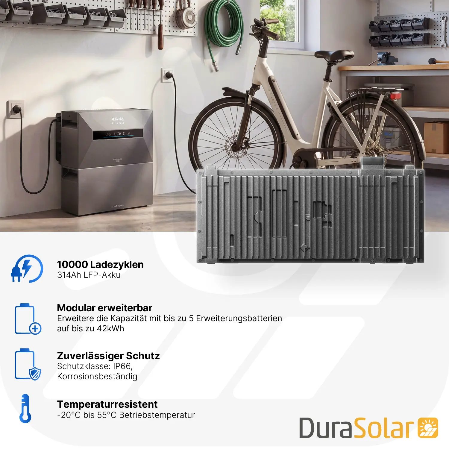 Anker SOLIX Solarbank Max AC - 7kWh - All-in-One - Plug&Play Heimspeicher für Solarnachrüstung Anker SOLIX Solarbank - BP7000 - Erweiterungsbatterie - PV-Speicher