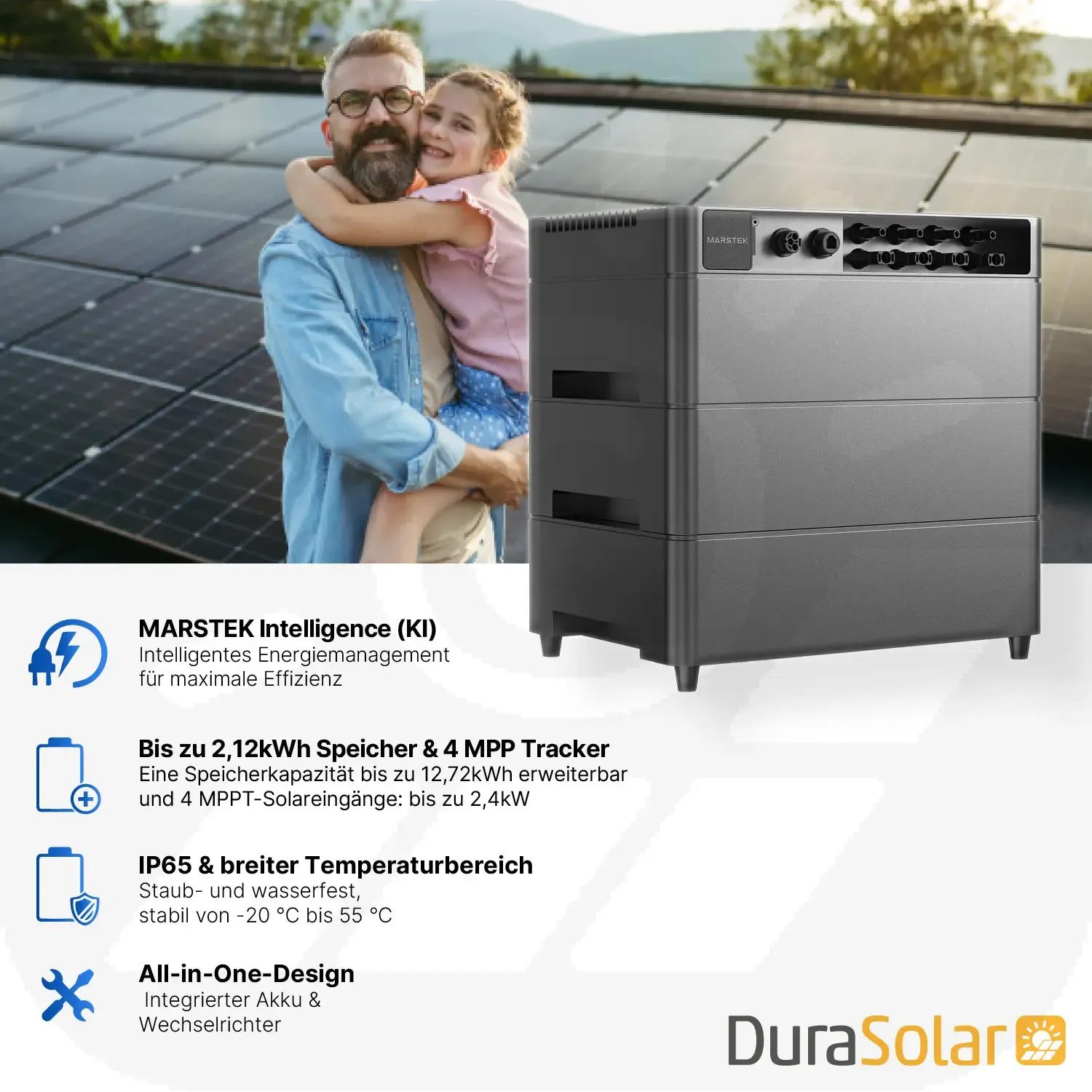Marstek Venus A - Erweiterungsspeicher | Modularer Speicher bis max. 12,72 kWh | LiFePO4, über 6000 Zyklen, Plug & Play