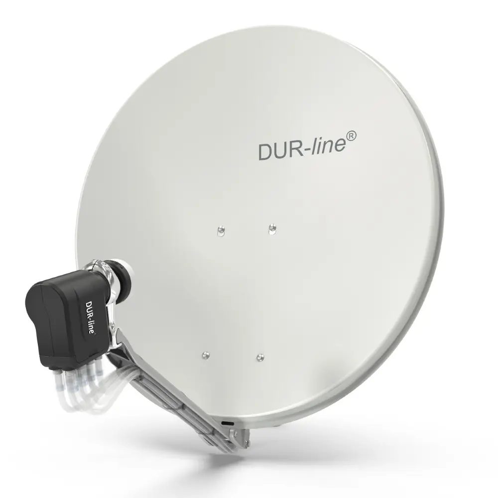 DUR-line Select 75/80 Hellgrau - Sat-Komplettanlage mit Octo LNB