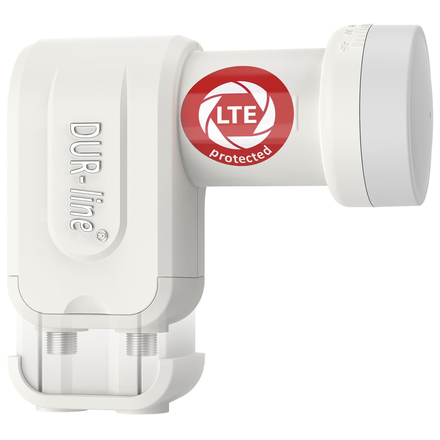 DUR-line +Ultra Twin white LNB – ausziehbarer Wetterschutz im Verlauf