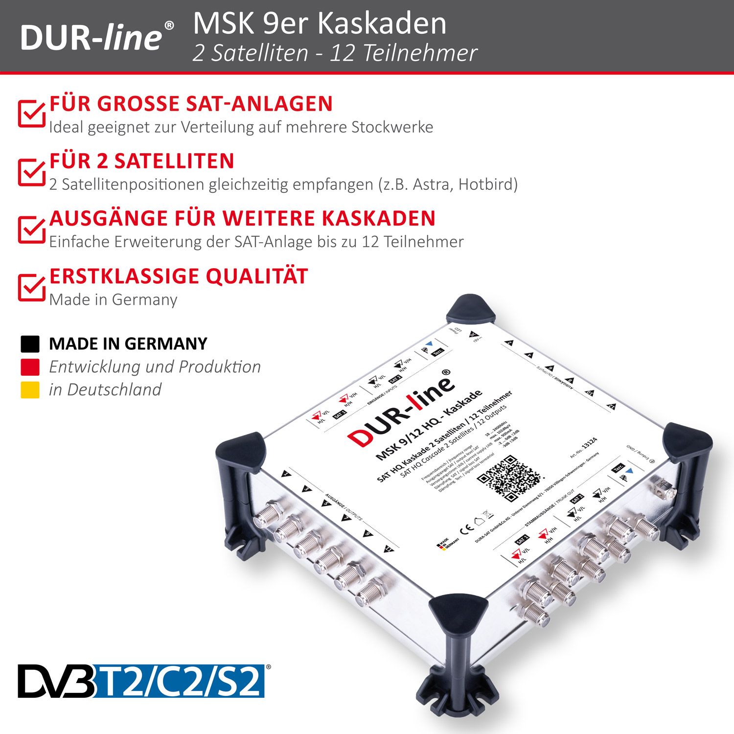 DUR-line MSK 9/12 HQ - Kaskade – Produktmerkmale im Überblick