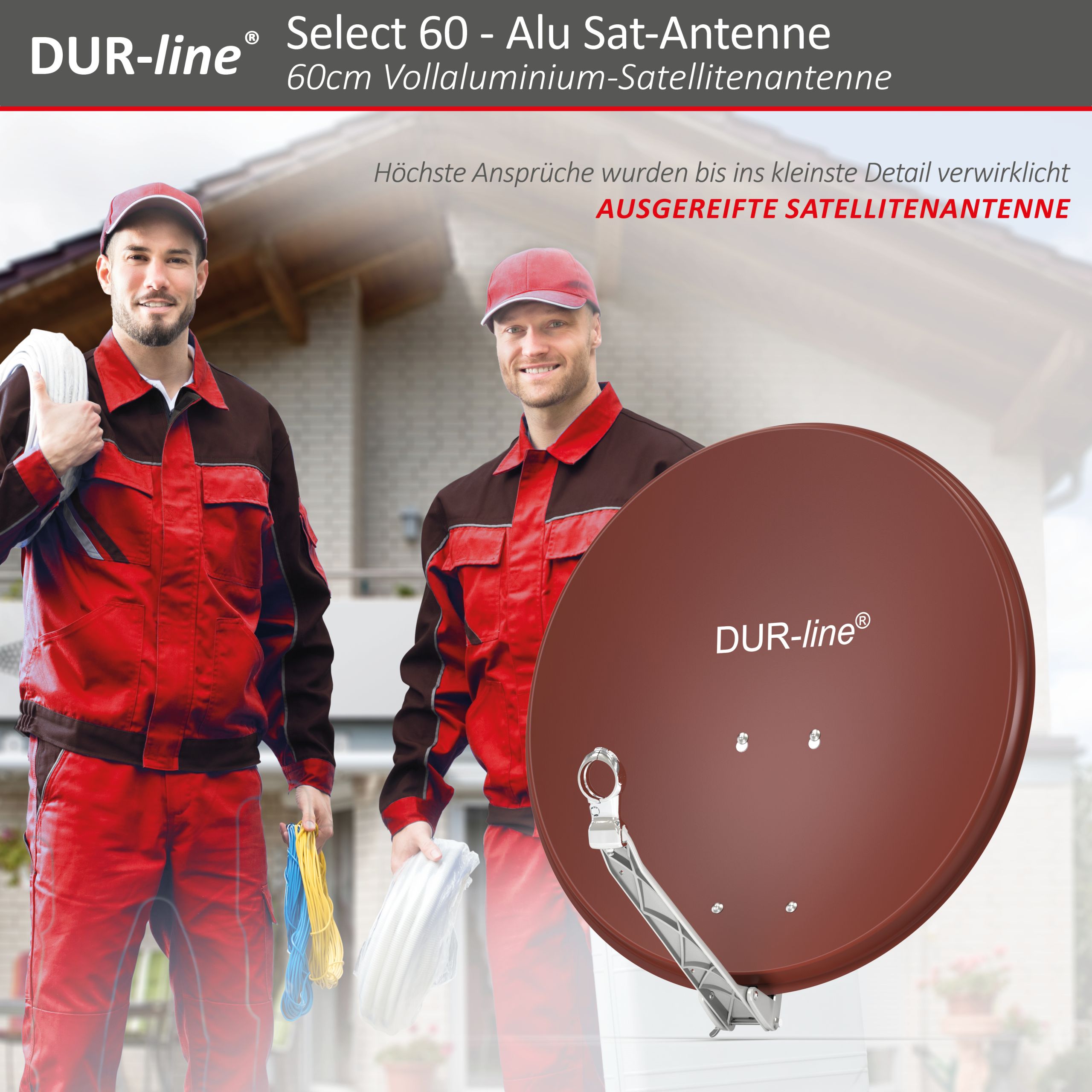 DUR-line Select 60/65 Rot - Alu Sat-Reflektor DUR-line Select 60/65 Rot - Alu Sat-Reflektor